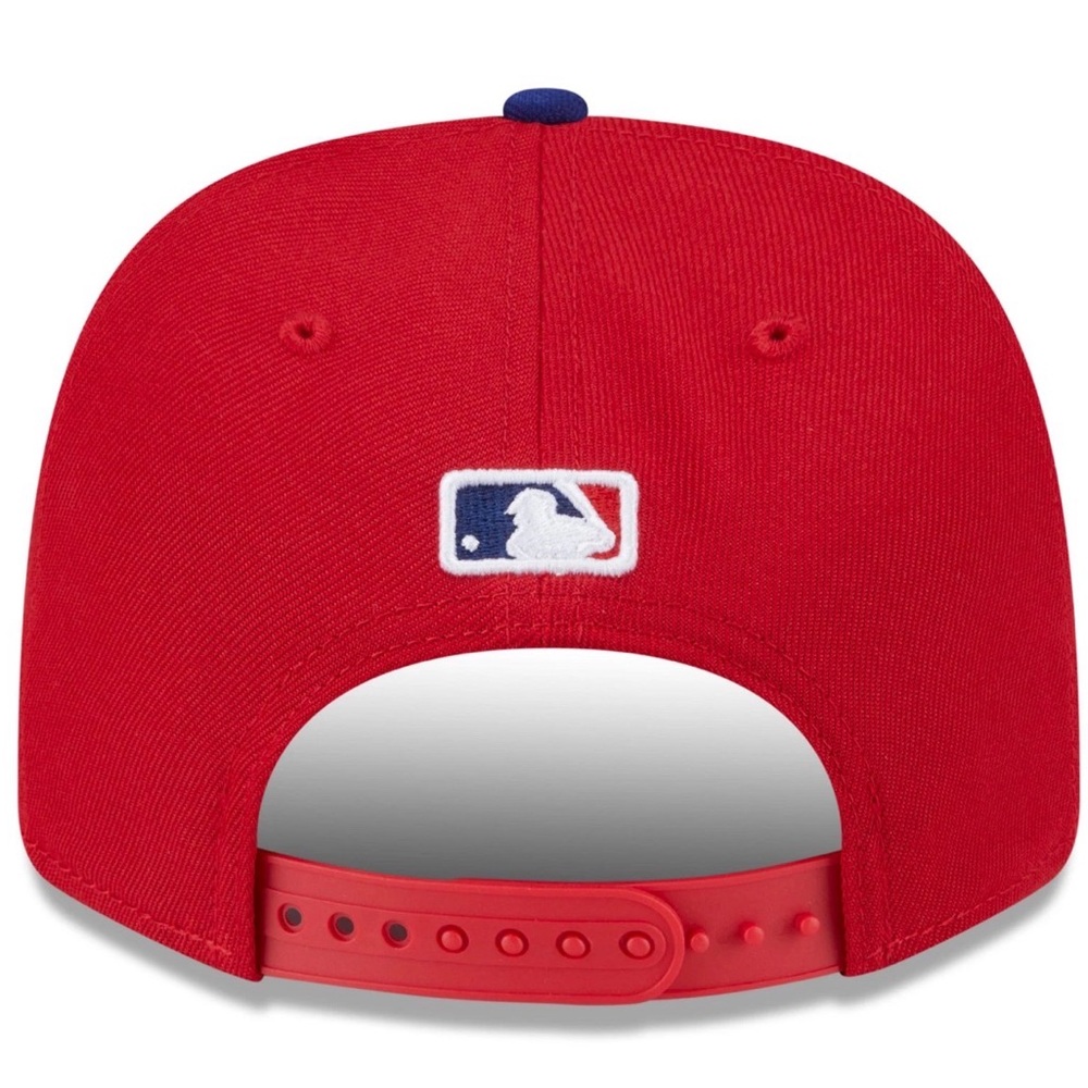Men's New Era Red Philadelphia Phillies 2025 MLB Postseason Side Patch 9SEVENTY - Picture 4 of 8